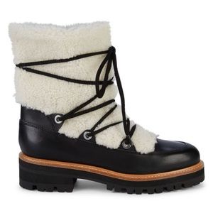 Marc Fisher LTD Isha Shearling-Trim Leather Boots